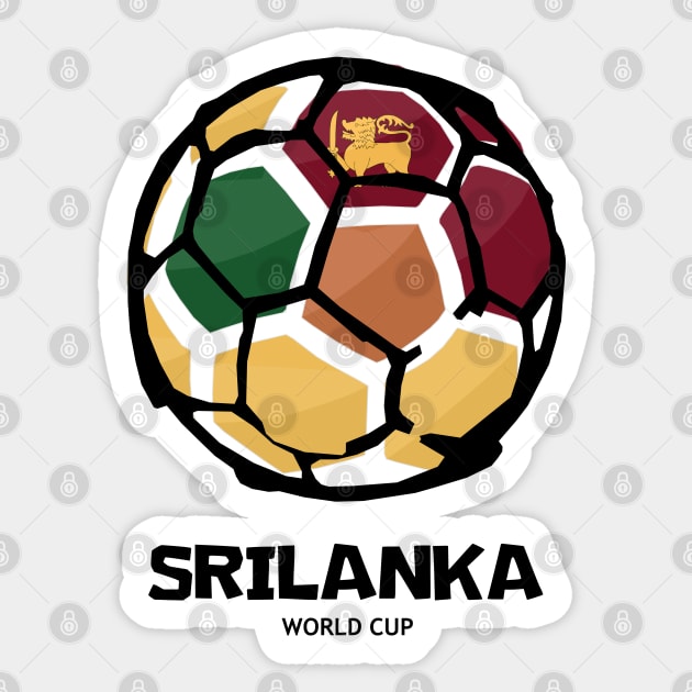 Sri Lanka Football Country Flag Sticker by KewaleeTee